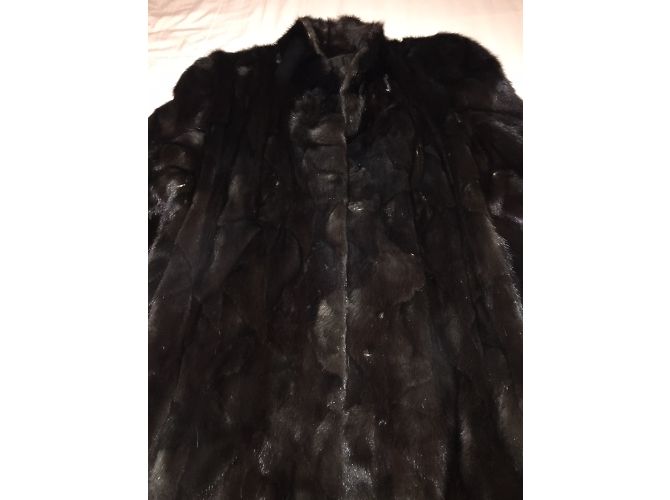 Autre Marque Abrigo de piel de visón marrón oscuro - vista 4
