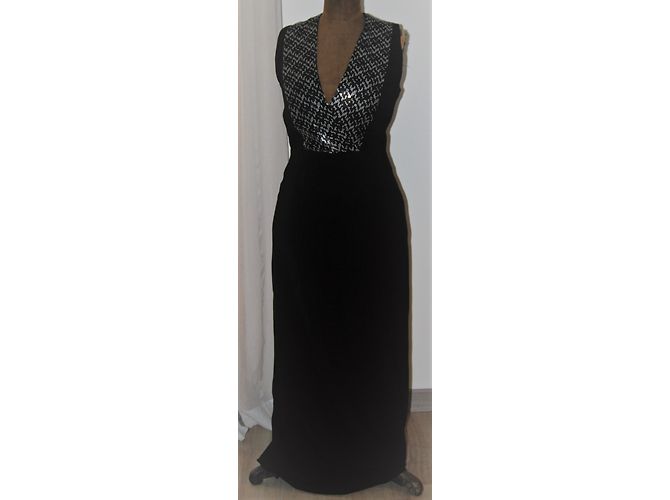 Gerard Darel Langer schwarzer Paillettenkleid - Ansicht 5