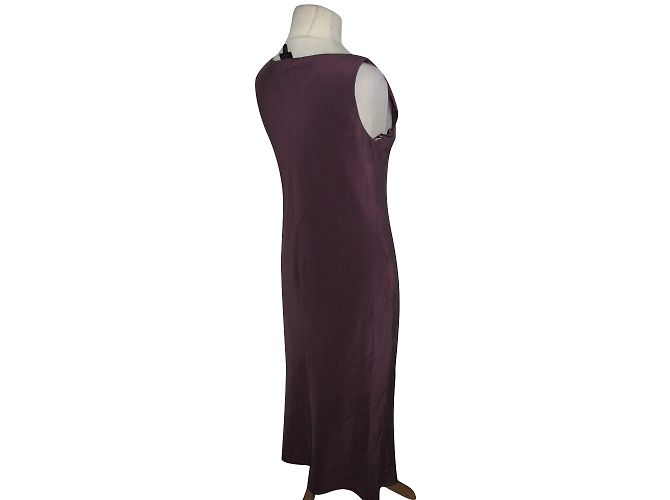 Autre Marque Vestido slip de seda morado Púrpura - vista 2