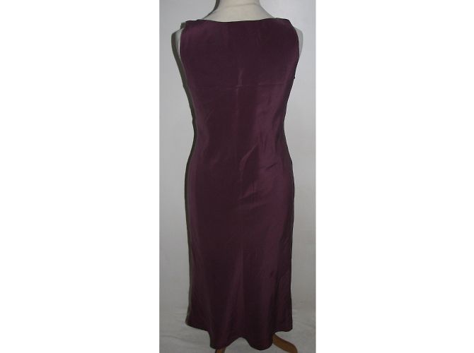 Autre Marque Vestido slip de seda morado Púrpura - vista 4