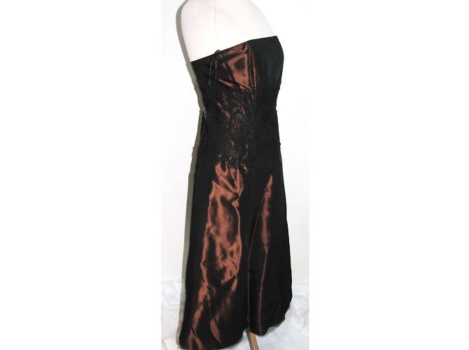 Autre Marque Vestido de cocktail com renda Preto Bronze - vista 3