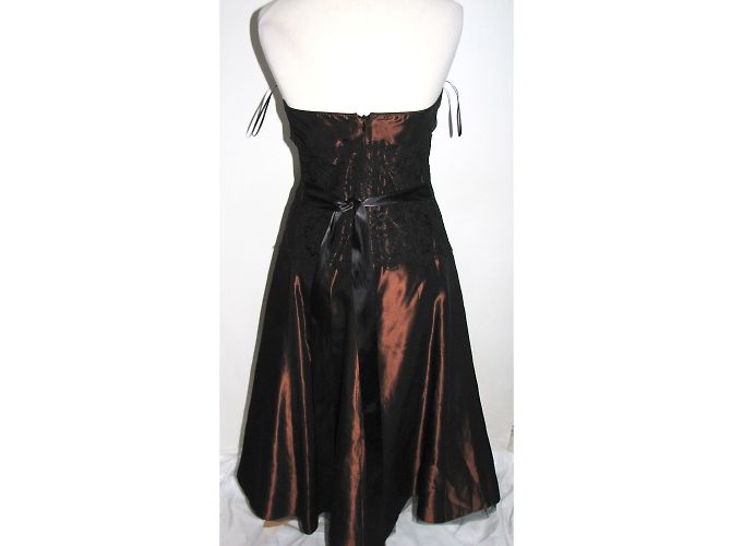 Autre Marque Vestido de cocktail com renda Preto Bronze - vista 4