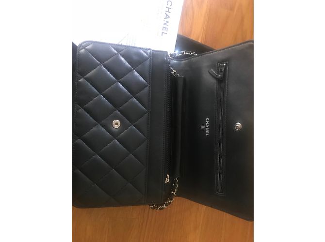 Wallet On Chain Chanel WOC Negro - vista 3