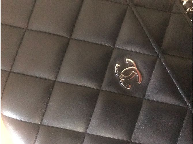 Wallet On Chain Chanel WOC Negro - vista 5