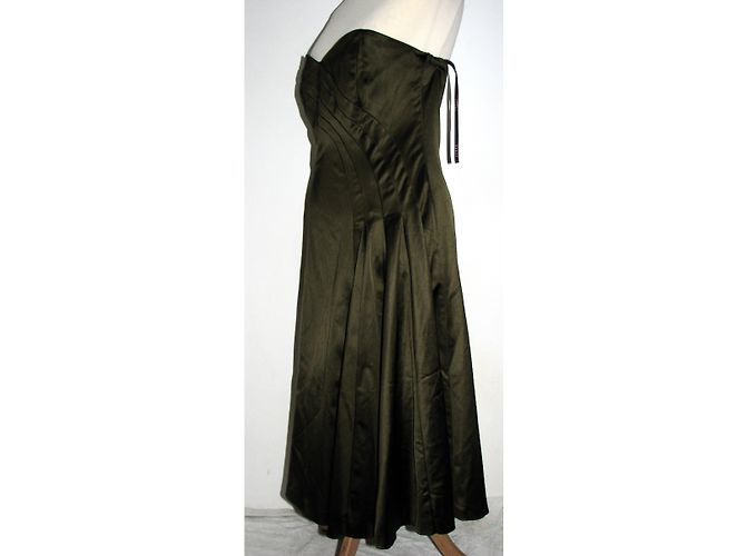 Trägerloses Coast-Cocktailkleid Khaki Olivgrün - Ansicht 4