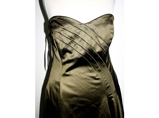 Trägerloses Coast-Cocktailkleid Khaki Olivgrün - Ansicht 5
