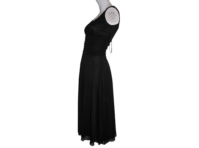 Autre Marque Schwarzes Mesh Cocktailkleid - Ansicht 2