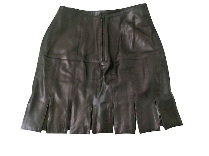 Claude Montana Mini falda de cuero - vista 2