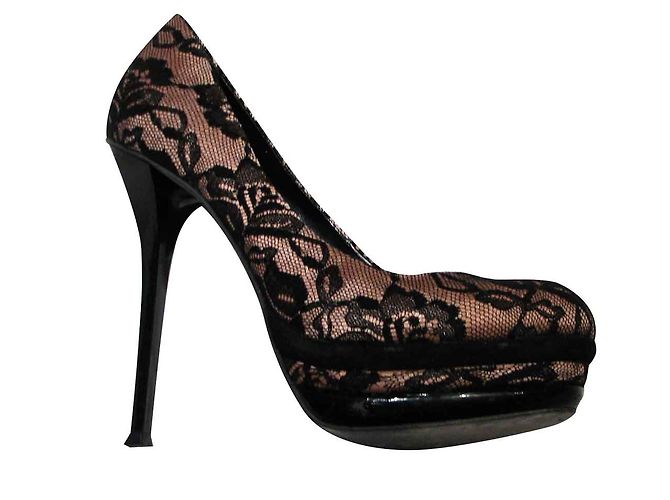 Décolleté Kurt Geiger Cavella in pizzo Neri Nero Carne - vista 2