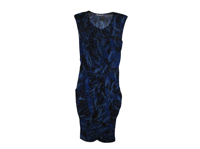 Vestido Whistles de gasa de seda negro y azul - vista 2