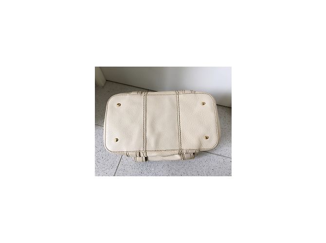 Lancel Handtasche aus Leder Cremeweiß Aus weiß - Ansicht 3