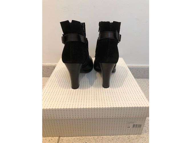 Stivaletti Jonak in pelle e camoscio nero - vista 3
