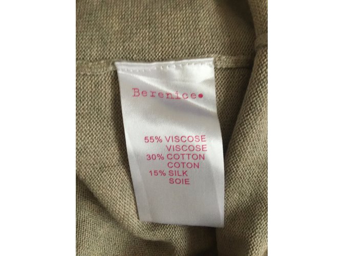 Berenice Strickpullover Beige Baumwolle Viskose Gr. M - Ansicht 6
