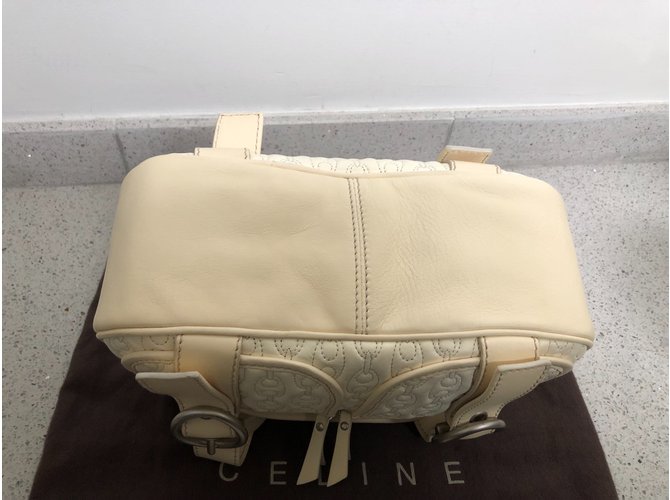 Borsa a mano Céline Neuf in pelle Eggshell Bianco sporco - vista 3