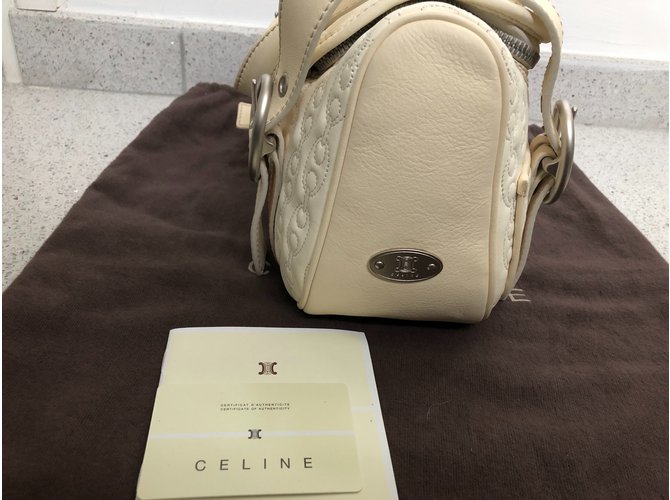 Borsa a mano Céline Neuf in pelle Eggshell Bianco sporco - vista 4