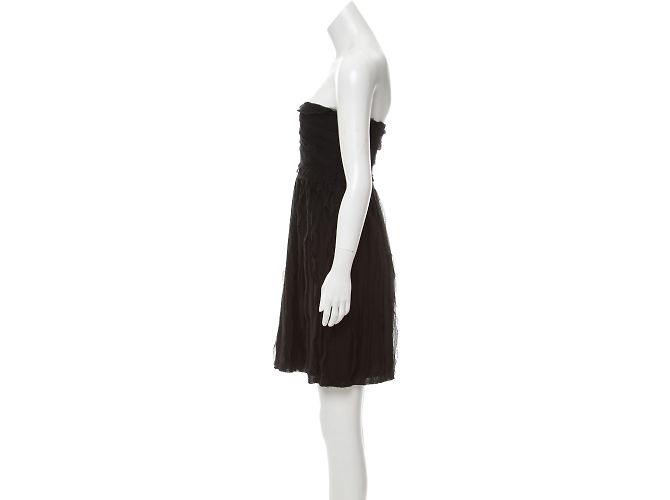 Abito Kari nero in seta Diane von Furstenberg senza spalline - vista 2