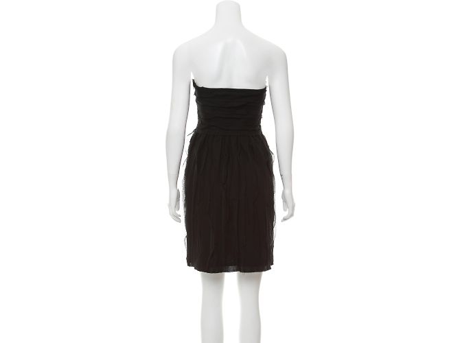 Abito Kari nero in seta Diane von Furstenberg senza spalline - vista 3