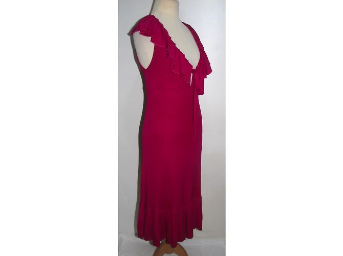 Diane Von Furstenberg DvF Baila flattern Kleid Fuschia - Ansicht 2