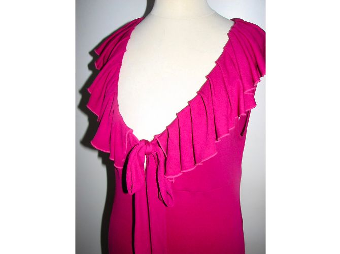 Diane Von Furstenberg DvF Baila flattern Kleid Fuschia - Ansicht 3