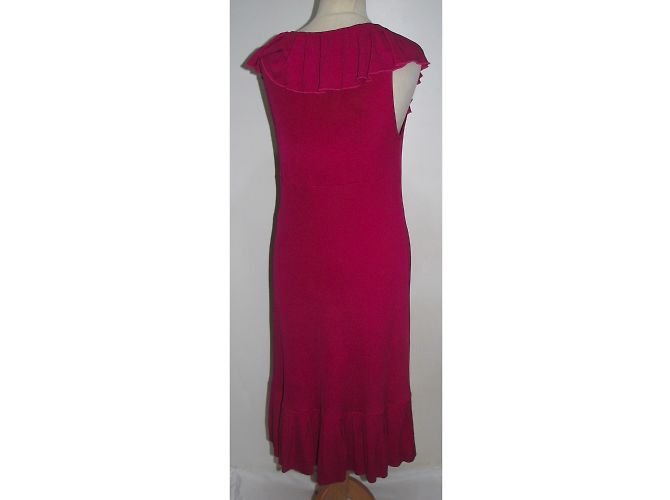 Diane Von Furstenberg DvF Baila flattern Kleid Fuschia - Ansicht 4