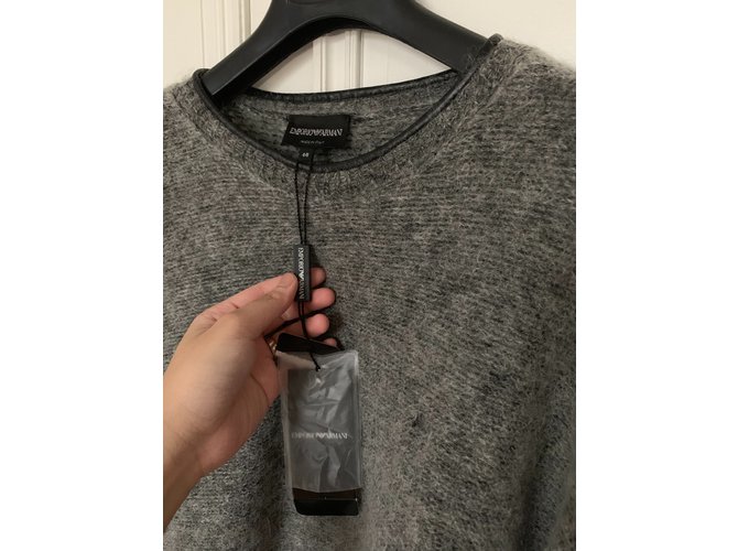 Emporio Armani Strickpullover aus Mohair Grau - Ansicht 2