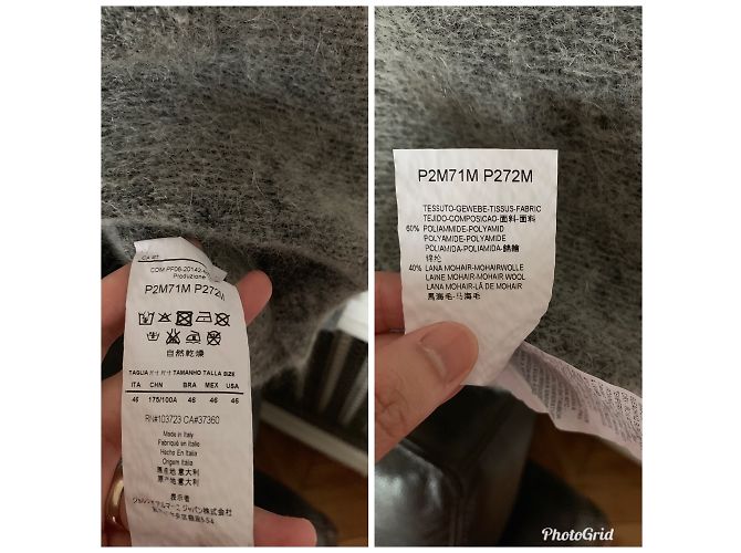 Emporio Armani Strickpullover aus Mohair Grau - Ansicht 3