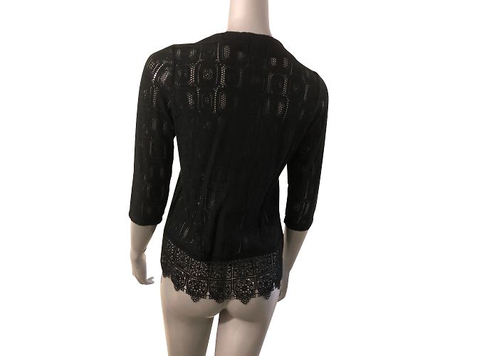 Autre Marque Azuleros Bestickte Weste Schwarz Viscose Größe 40 - Ansicht 2