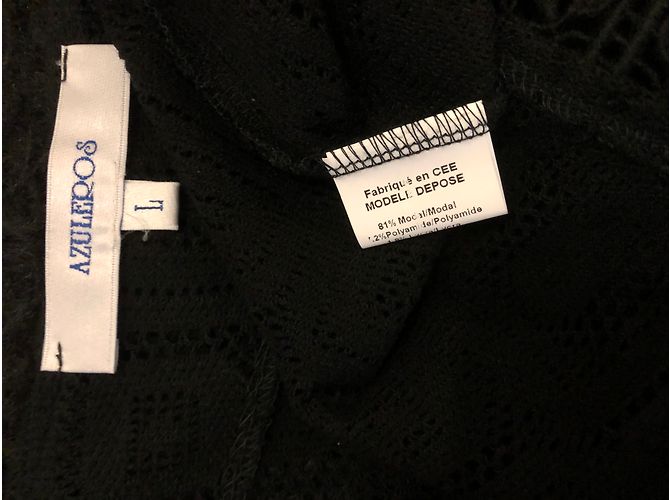 Autre Marque Azuleros Bestickte Weste Schwarz Viscose Größe 40 - Ansicht 3
