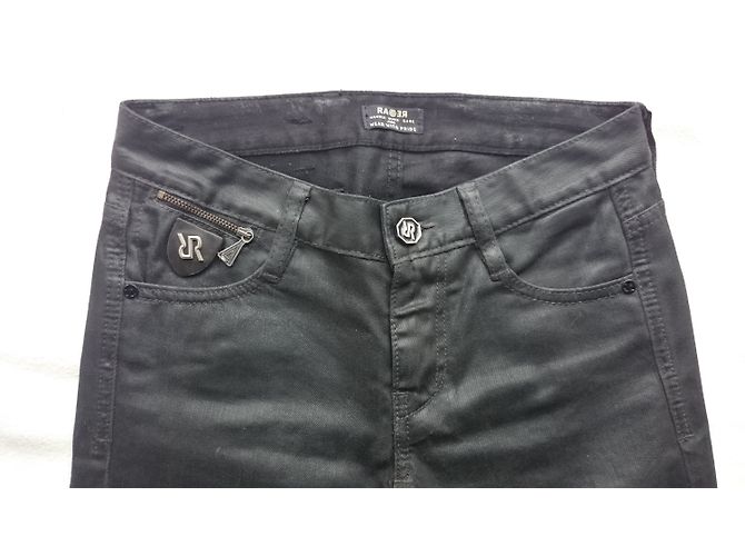 Vaqueros Ra-re de denim negro de corte recto XS - vista 2