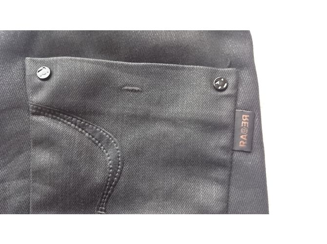 Vaqueros Ra-re de denim negro de corte recto XS - vista 6