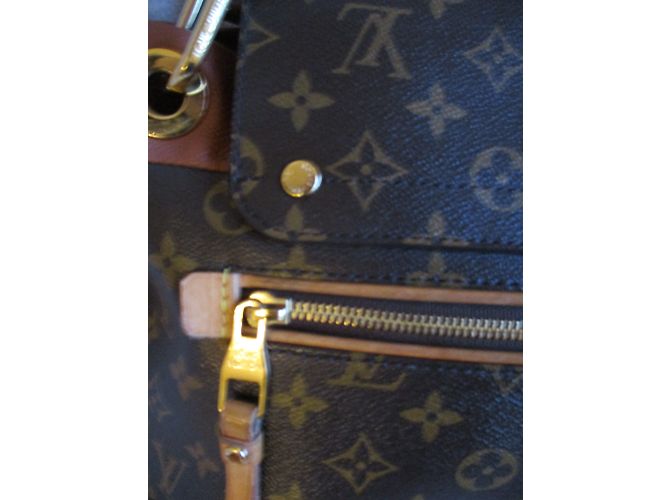 Louis Vuitton Olympe en lona mono y cuero bronceado. Castaño - vista 5