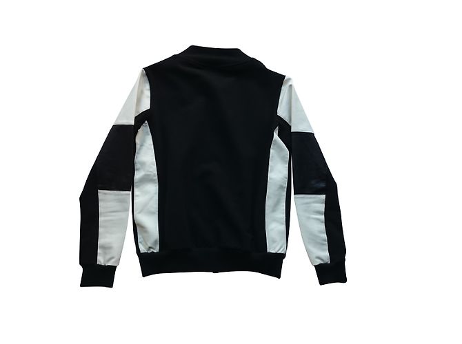 Sudadera Jijil Negra de Algodón con Insertos de Piel Artificial Negro - vista 2