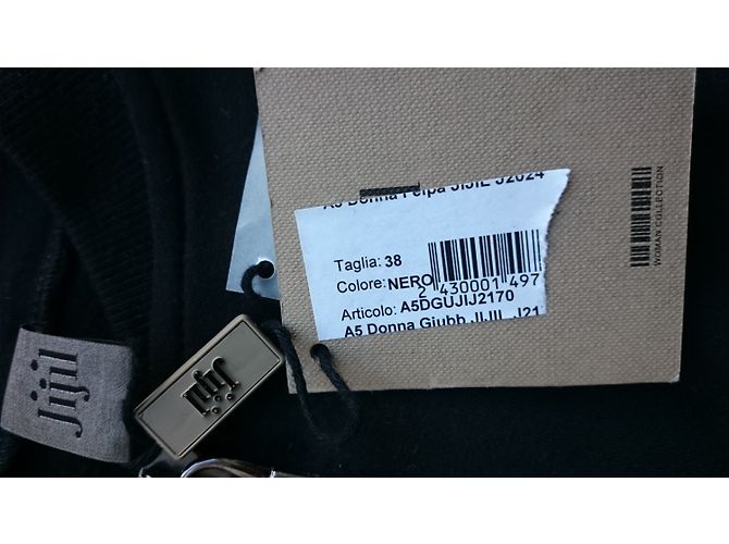 Sudadera Jijil Negra de Algodón con Insertos de Piel Artificial Negro - vista 5