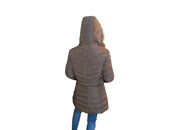 Chaqueta de Plumón Saint James Marrón con Capucha y Piel Extraíbles Castaño - vista 2