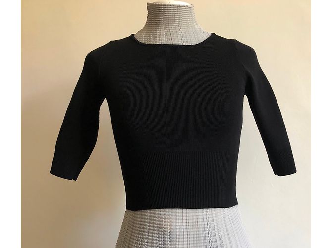 Autre Marque camisola curta 3/4 mangas Preto - vista 4