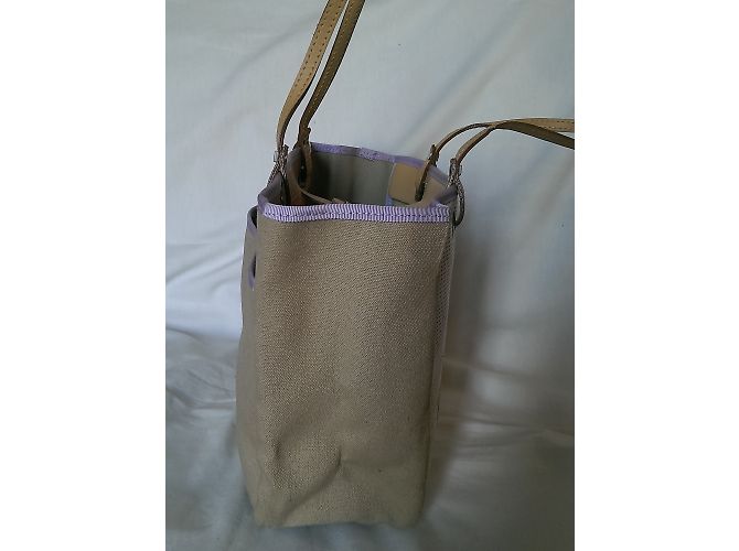 Autre Marque BARBARA RIHL Borsa Tote in Tela e Pelle con Ricamo Multicolore - vista 3