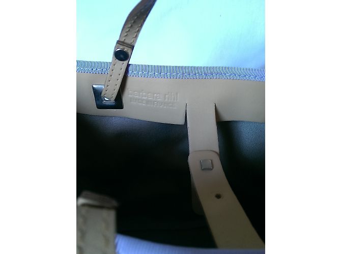 Autre Marque BARBARA RIHL Borsa Tote in Tela e Pelle con Ricamo Multicolore - vista 7