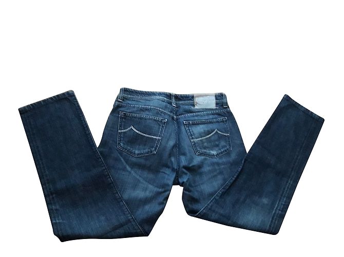 Jeans Jacob Cohen 688 Blu in Cotone Taglia 33 - vista 2