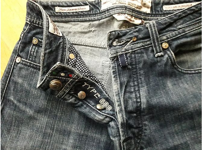 Jeans Jacob Cohen 688 Blu in Cotone Taglia 33 - vista 7