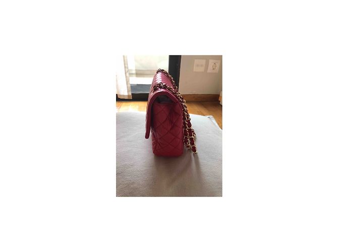 Borsa Chanel Timeless Flap Rosa in Pelle - vista 3