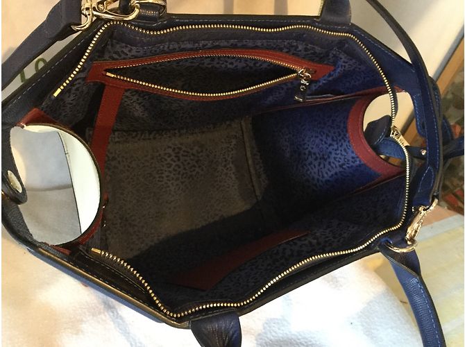 Longchamp Heritage Folding Handtasche Dunkelrot Leder Bordeaux - Ansicht 3
