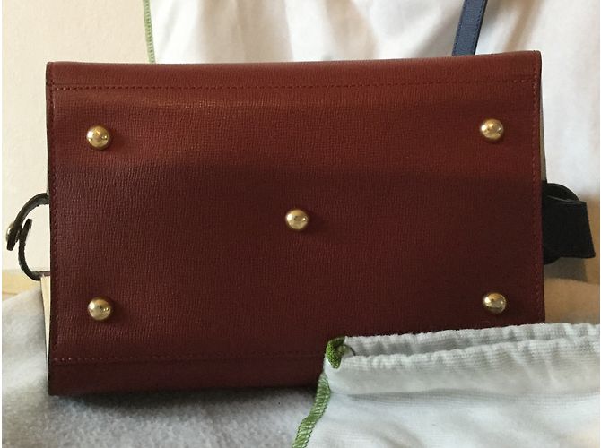 Longchamp Heritage Folding Handtasche Dunkelrot Leder Bordeaux - Ansicht 4