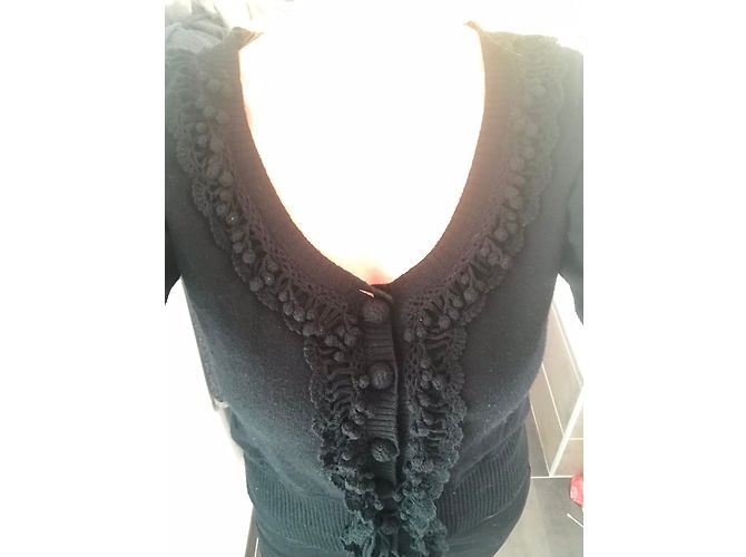 Pull en coton noir Gerard Darel - vue 2