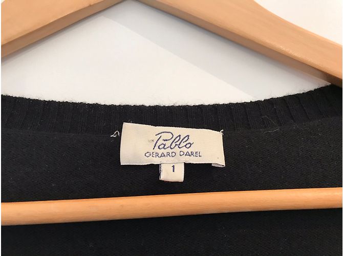 Pull en coton noir Gerard Darel - vue 3