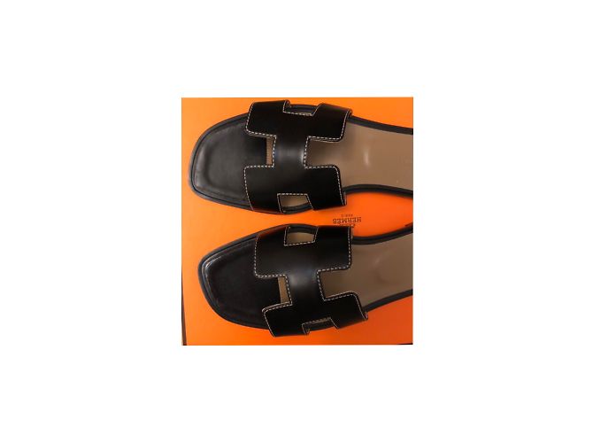 Oran Hermès Sandalen Schwarz - Ansicht 2