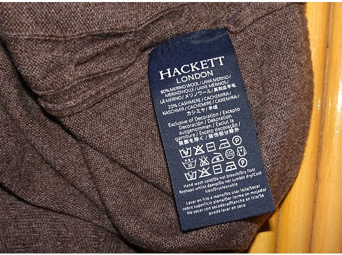 Hackett London Pull Marron - vue 3