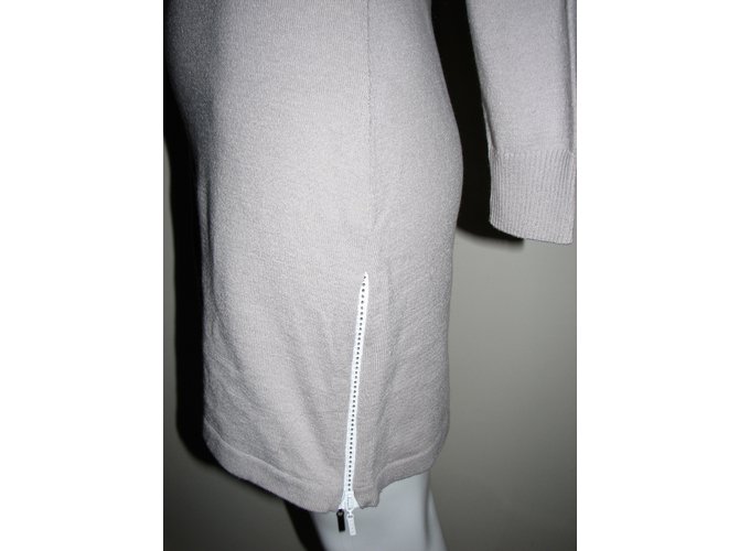 Autre Marque Pulloverkleid mit Rollkragen Grau - Ansicht 4