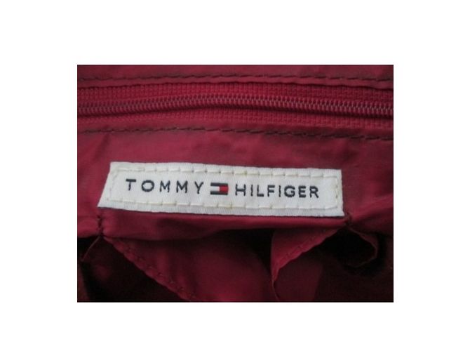 Bolso Bowling Tommy Hilfiger de Lona y Gamuza Rojo Oscuro Burdeos - vista 6