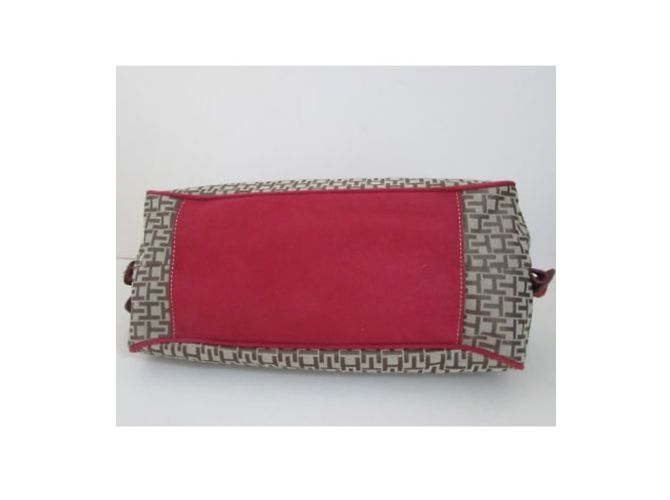 Bolso Bowling Tommy Hilfiger de Lona y Gamuza Rojo Oscuro Burdeos - vista 8