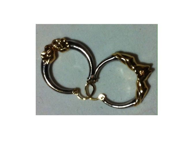 Autre Marque 2 cabezas de oro modelo raro Plata Dorado - vista 2
